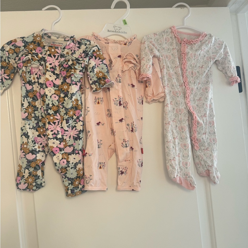 Set of 3 Magnetic Me Onesies (Baby Girl)